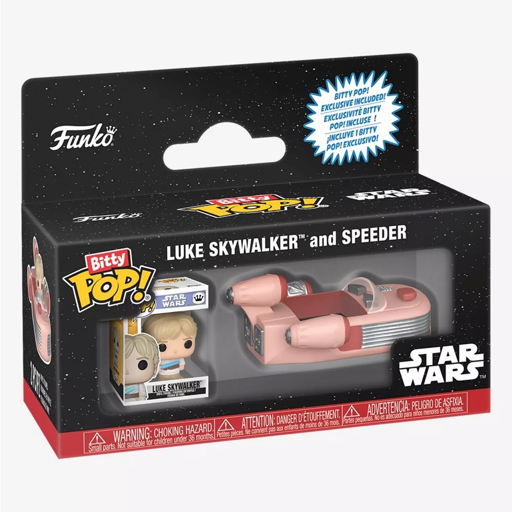 Funko Star Wars Bitty Pop! Luke Skywalker And Speeder Vinyl Figure   pops funkos